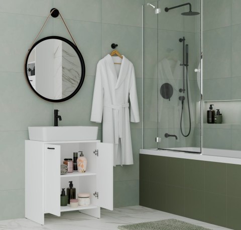 Szafka pod umywalkę nablatową 60 stojąca LAZ-1332-BIEL-MAT