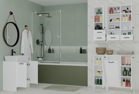 Szafka łazienkowa wisząca biała LAZ-1334-BIEL-MAT