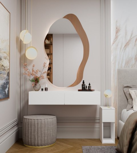 Wisząca toaletka TOA-1609-BIEL-MAT