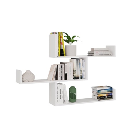 Białe półki na ścianę POL-1108-BIEL-MAT