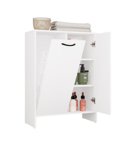 Komoda łazienkowa z koszem na pranie LAZ-1331-BIEL-MAT