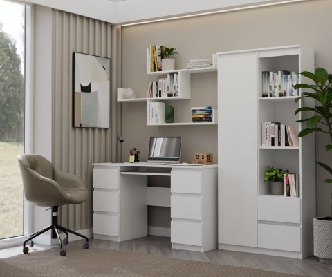 Białe półki na ścianę POL-1108-BIEL-MAT