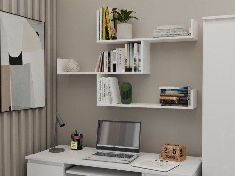 Białe półki na ścianę POL-1108-BIEL-MAT