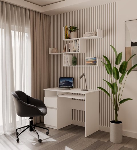 Białe półki na ścianę POL-1108-BIEL-MAT