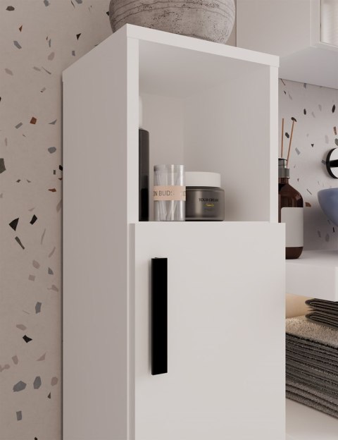 Wąski słupek łazienkowy 25 cm LAZ-1337-BIEL-MAT