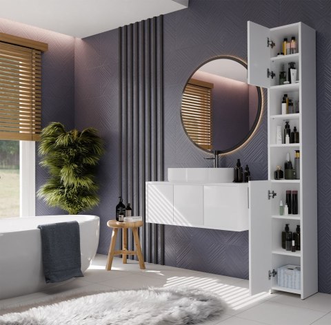 Słupek łazienkowy 25 cm LAZ-1338-BIEL-MAT