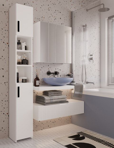 Słupek łazienkowy 25 cm LAZ-1338-BIEL-MAT