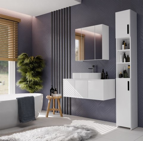 Szafka łazienkowa wisząca z lustrami LAZ-1336-BIEL