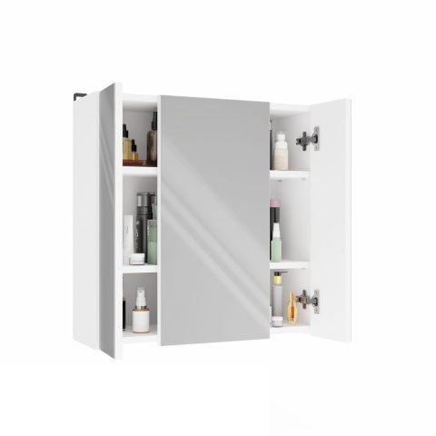 Szafka łazienkowa wisząca z lustrami LAZ-1336-BIEL