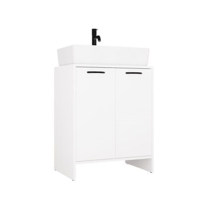 Szafka pod umywalkę nablatową 60 stojąca LAZ-1332-BIEL-MAT