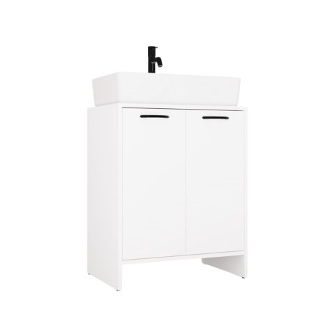 Szafka pod umywalkę nablatową 60 stojąca LAZ-1332-BIEL-MAT