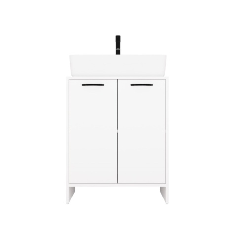 Szafka pod umywalkę nablatową 60 stojąca LAZ-1332-BIEL-MAT