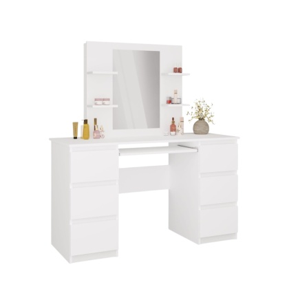 Toaletka z biurkiem TOA-1610-BIEL-MAT