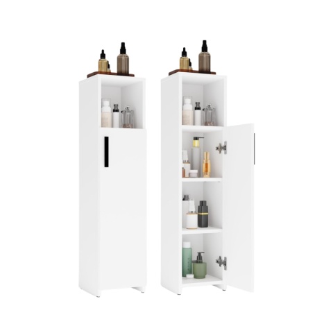 Wąski słupek łazienkowy 25 cm LAZ-1337-BIEL-MAT