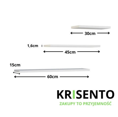 Białe półki POL-1102-BIEL-MAT