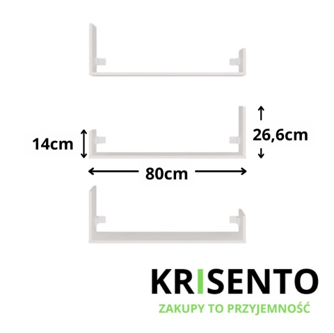 Białe półki na ścianę POL-1108-BIEL-MAT