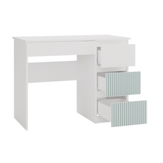Biurko dla dziecka z szufladami BIUR-706-BIEL-MIET-P