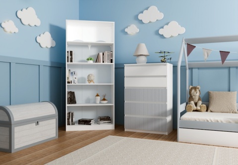 Komoda dla dzieci KOM-903-BIEL-NIEB