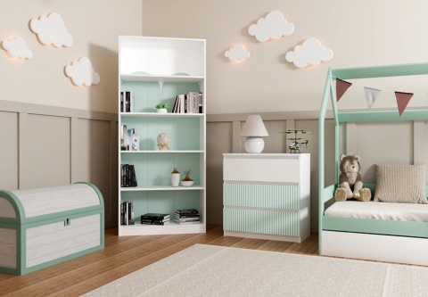 Komoda dla dziecka KOM-901-BIEL-MIET