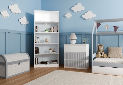 Komoda do pokoju dziecka KOM-901-BIEL-NIEB