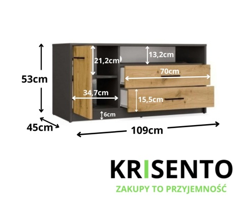 Komoda na telewizor RTV-511-ANT-ART