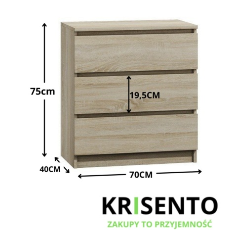 Niska komoda dąb sonoma KOM-901-SON