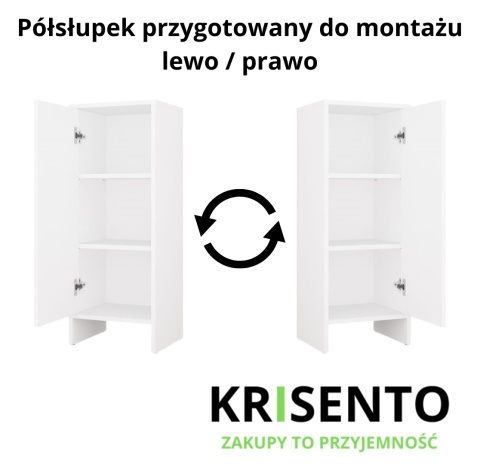 Półsłupek do łazienki LAZ-1329-BIEL-MAT