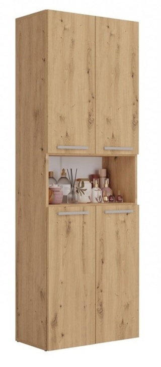 Regał łazienkowy z koszykami dąb LAZ-1321-ART