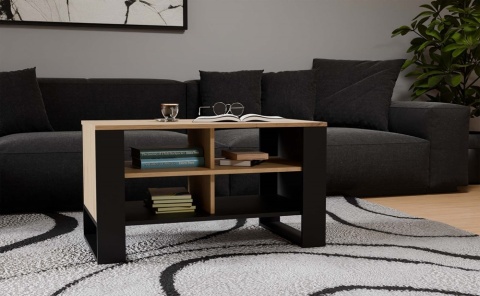 Stolik kawowy lamele STOL-830-ART-CZERN-LAM