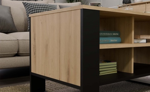 Stolik kawowy lamele STOL-830-ART-CZERN-LAM