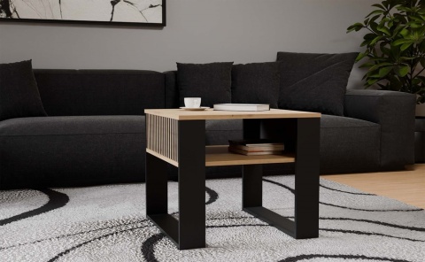 Stolik z lamelami STOL-832-ART-CZERN-LAM