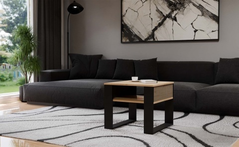 Stolik z lamelami STOL-832-ART-CZERN-LAM