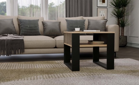 Stolik z lamelami STOL-832-ART-CZERN-LAM