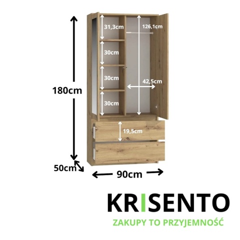 Szafa do pokoju młodzieżowego SZAF-1009-ART