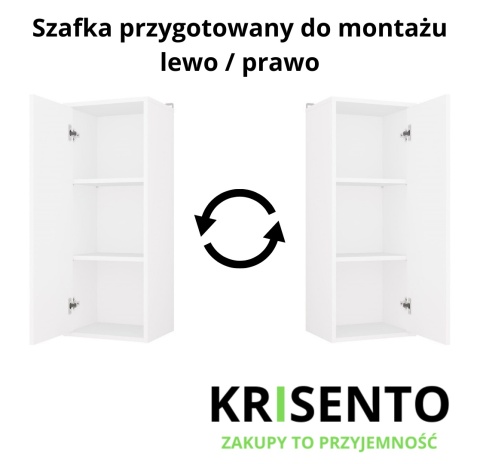 Szafka łazienkowa wisząca wąska LAZ-1333-BIEL-MAT
