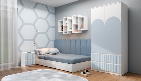 Szafka nocna dla dzieci SN-304-BIEL-NIEB