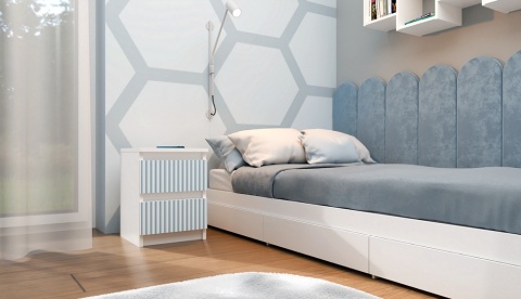 Szafka nocna dla dzieci SN-304-BIEL-NIEB