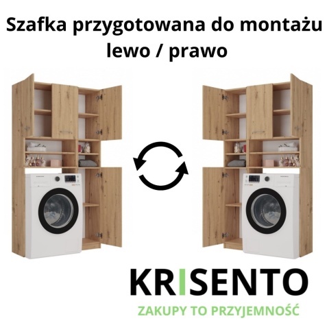 Zestaw mebli do łazienki dąb artisan LAZ-1307-ART