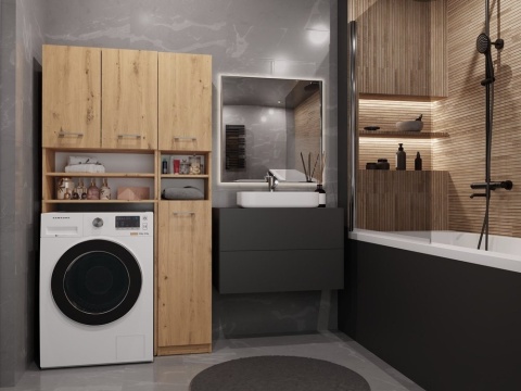 Zestaw mebli do łazienki dąb artisan LAZ-1307-ART