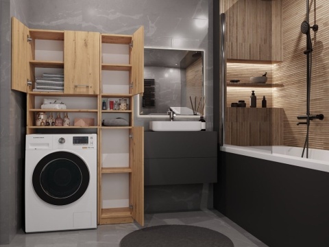 Zestaw mebli do łazienki dąb artisan LAZ-1307-ART