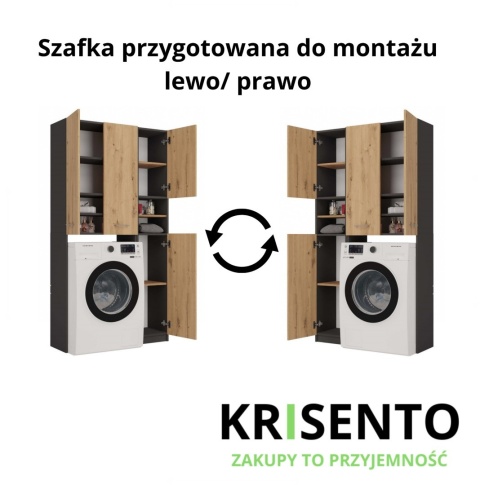 Zestaw mebli do małej łazienki LAZ-1308-ANT-ART