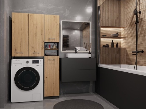 Zestaw mebli do małej łazienki LAZ-1308-ANT-ART