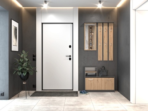 Garderoba do korytarza antracyt - dąb artisan GAR-101-ANT-ART