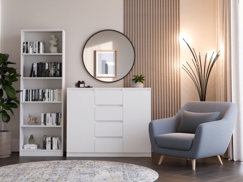 Komoda biała nowoczesna KOM-913-BIEL-MAT