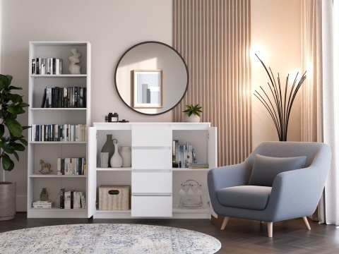 Komoda biała nowoczesna KOM-913-BIEL-MAT