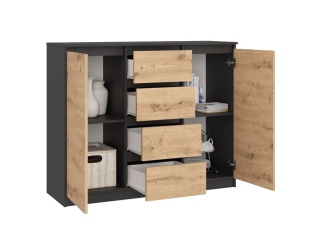 Komoda z szufladami i drzwiczkami KOM-913-ANT-ART