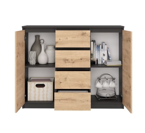 Komoda z szufladami i drzwiczkami KOM-913-ANT-ART