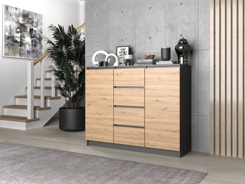 Komoda z szufladami i drzwiczkami KOM-913-ANT-ART