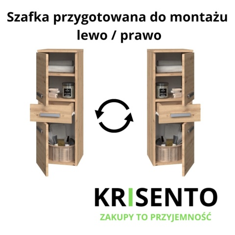 Mała szafka łazienkowa dąb artisan LAZ-1318-ART