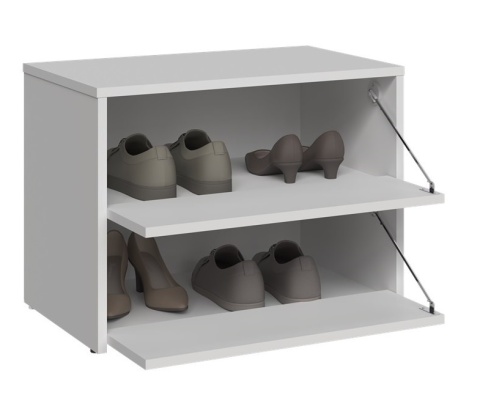 Mała szafka na buty biała modułowa BUT-204-BIEL
